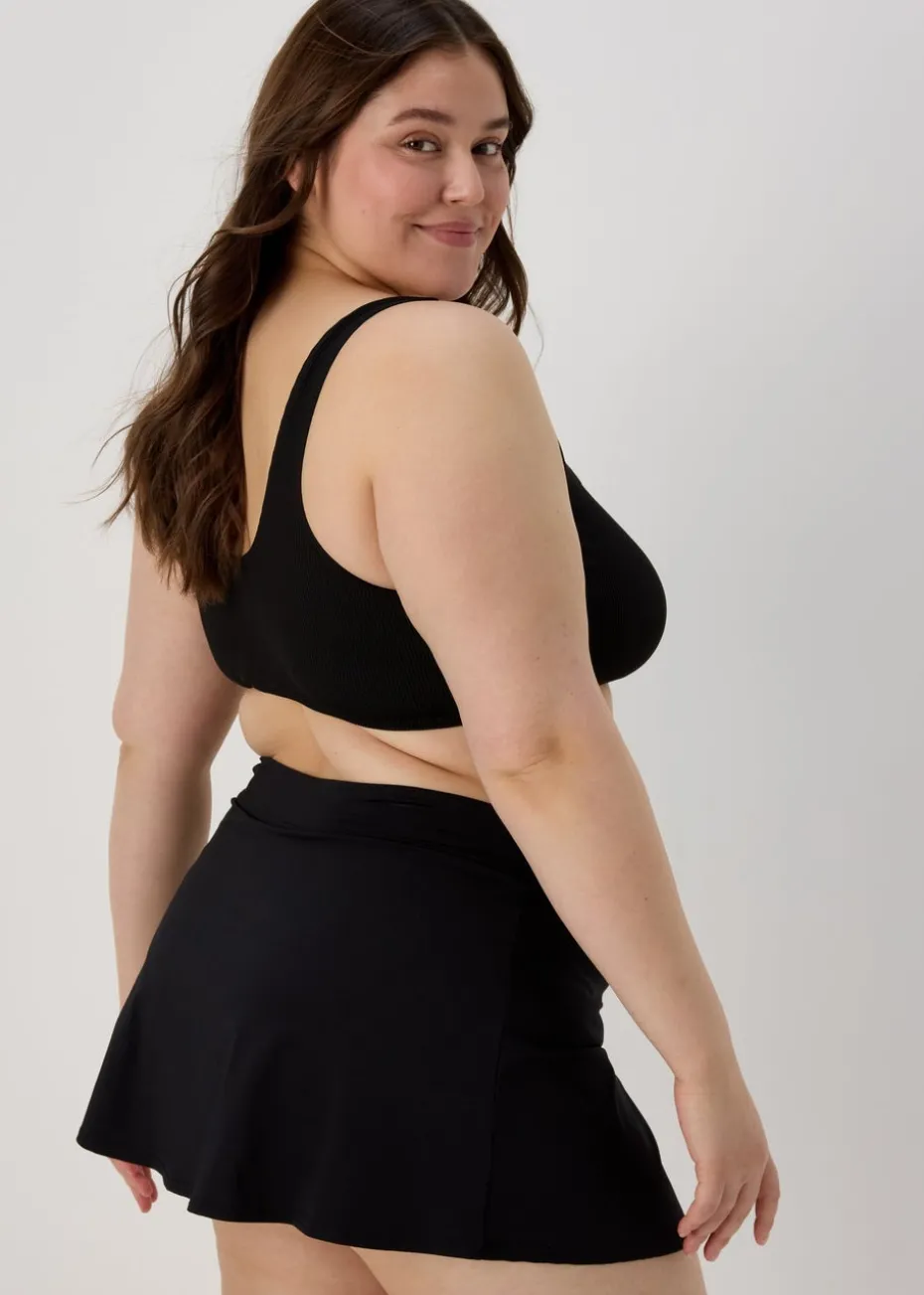 Black Skirted Bikini Bottoms