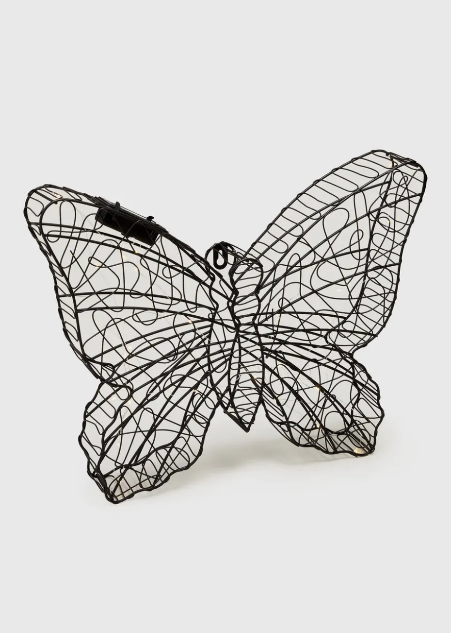 Black Solar Wire Butterfly