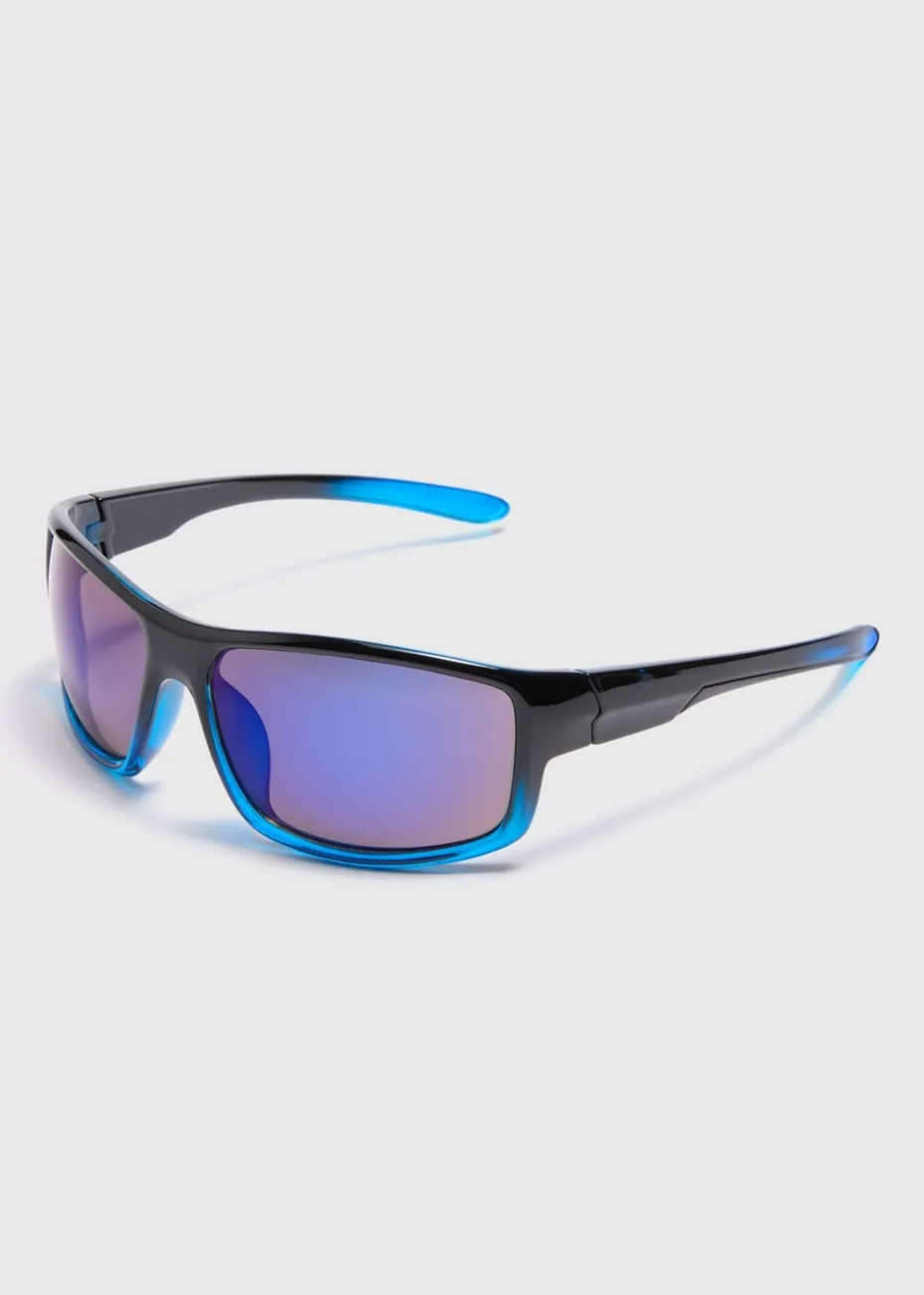 Black Sports Wrap Sunglasses