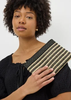 Black Straw Purse