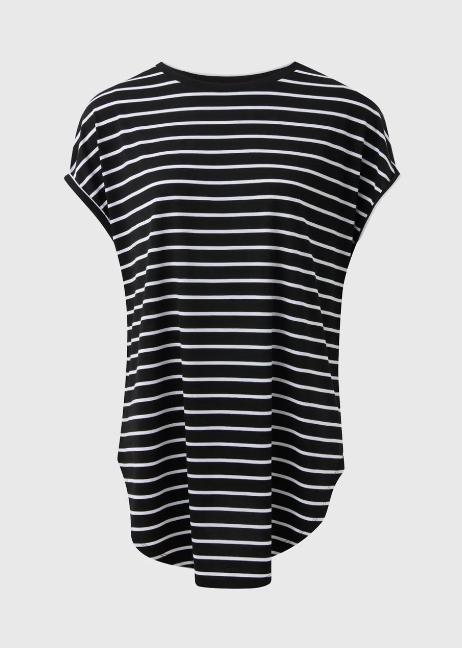 Black Stripe Longline T-Shirt