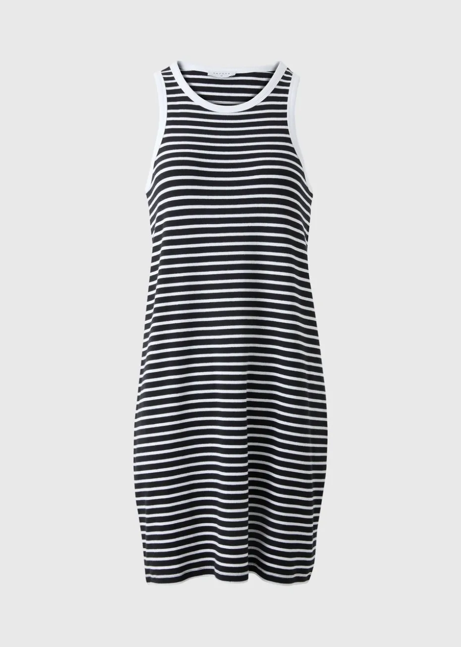 Black Stripe Racer Back Mini Dress