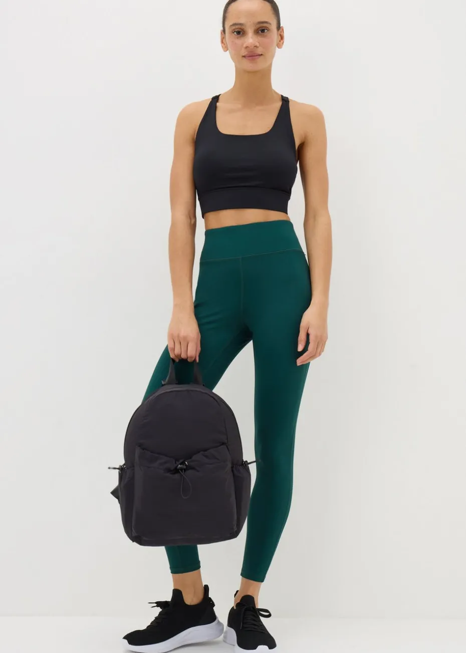 Black Toggle Front Backpack