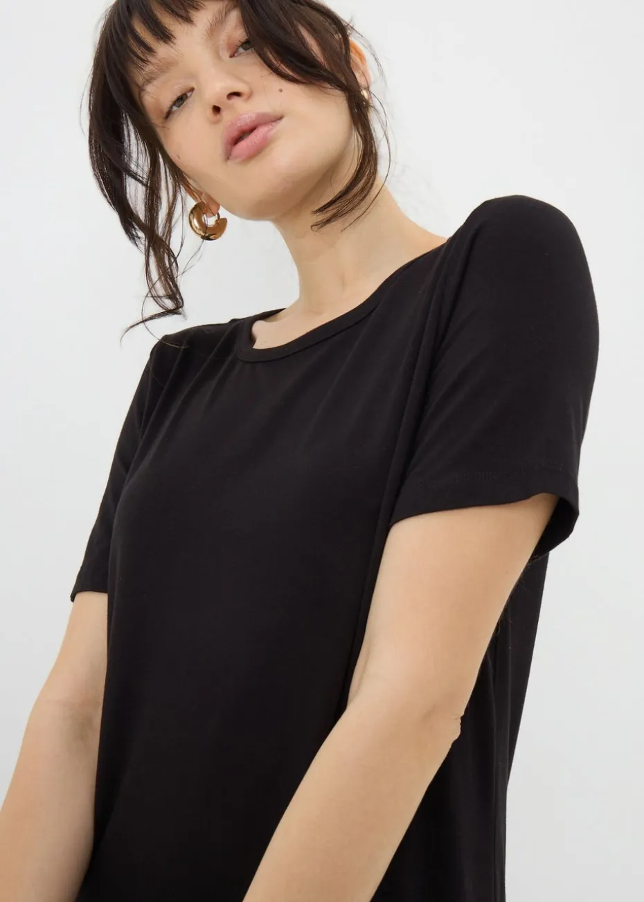 Black T-Shirt Midi Dress