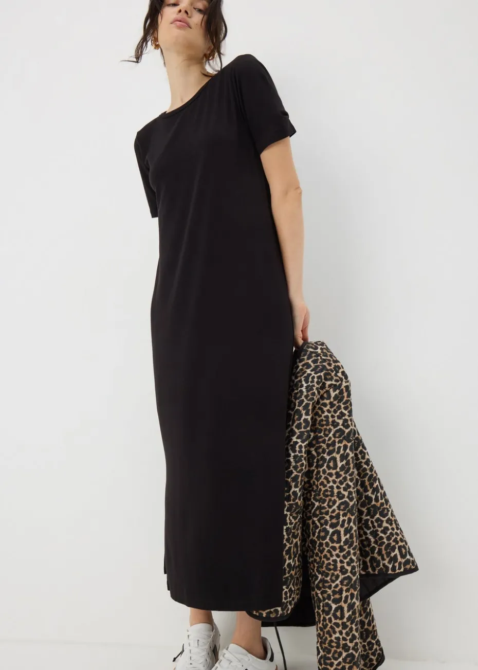 Black T-Shirt Midi Dress