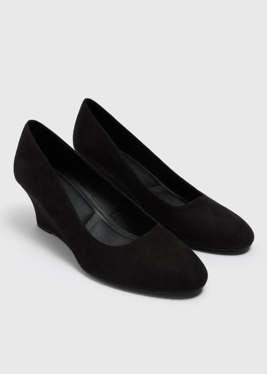 Black Wedge Heels