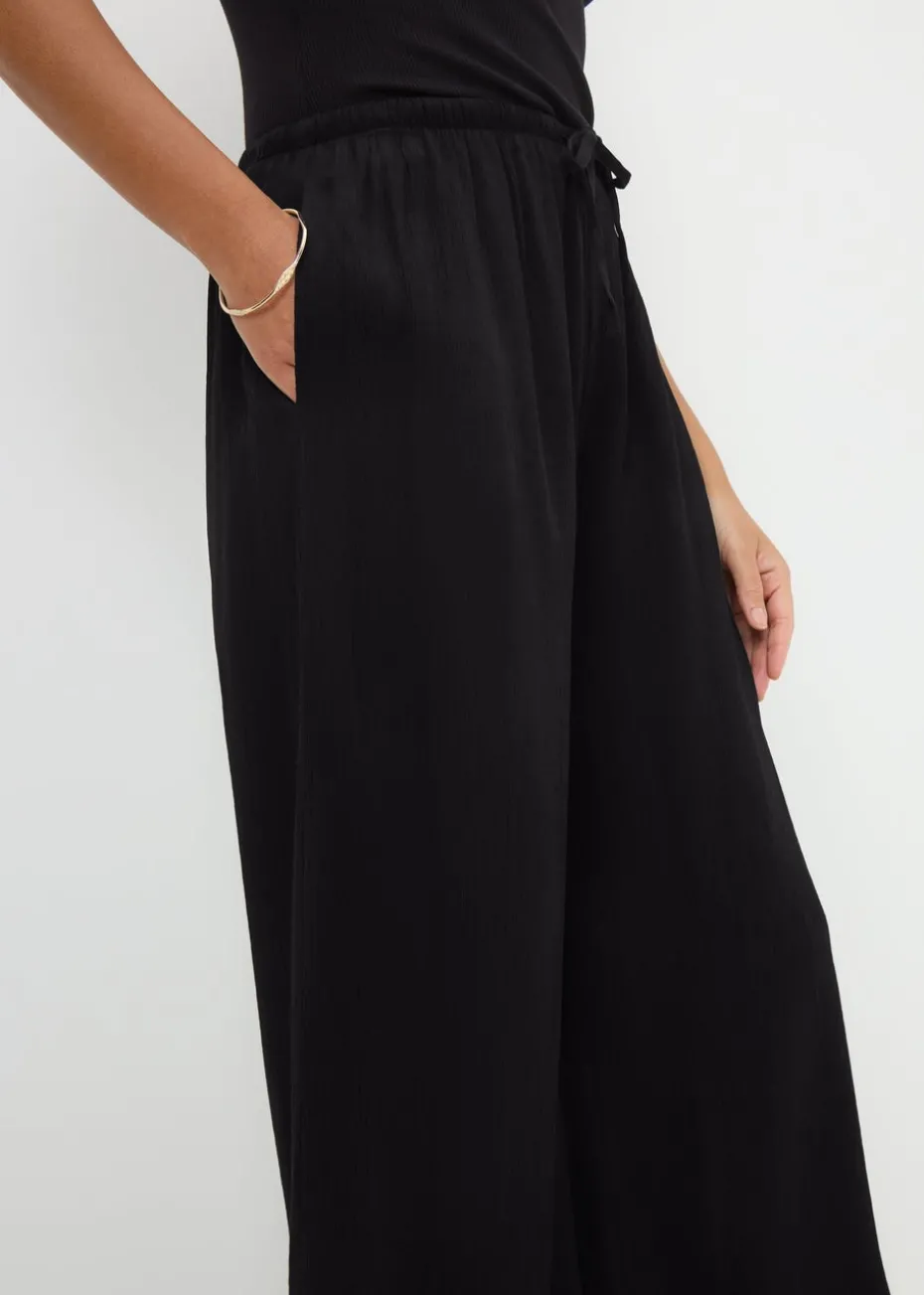 Black Wide Leg Trousers