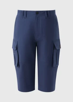 Blue 3/4 Cargo Shorts