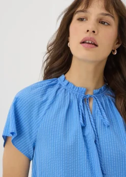 Blue Boho Blouse