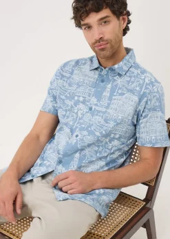 Blue City Print Shirt