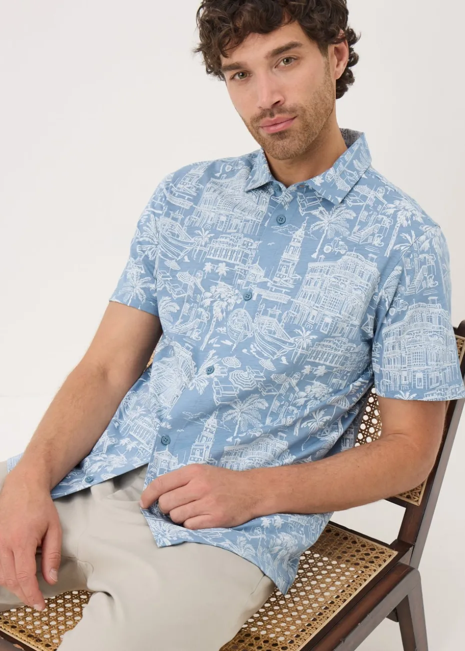 Blue City Print Shirt