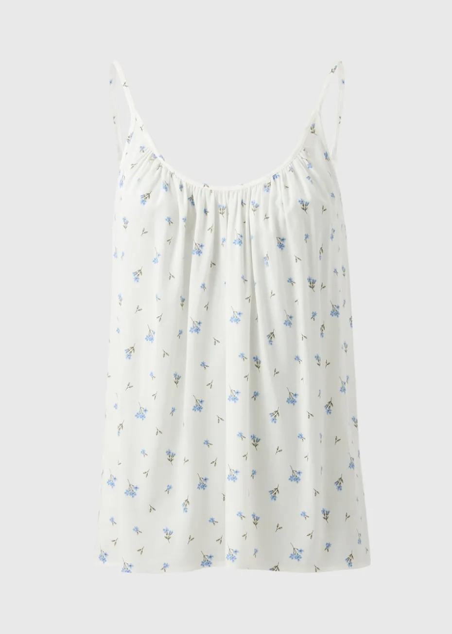 Blue Ditsy Floral Cami Top