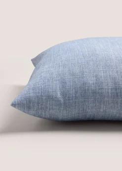 Blue Linen-Look Cushion
