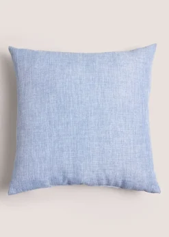 Blue Linen-Look Cushion