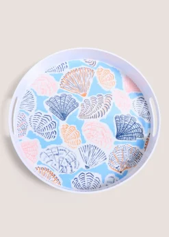 Blue Shell Melamine Tray