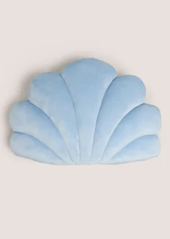 Blue Shell Shaped Cushion