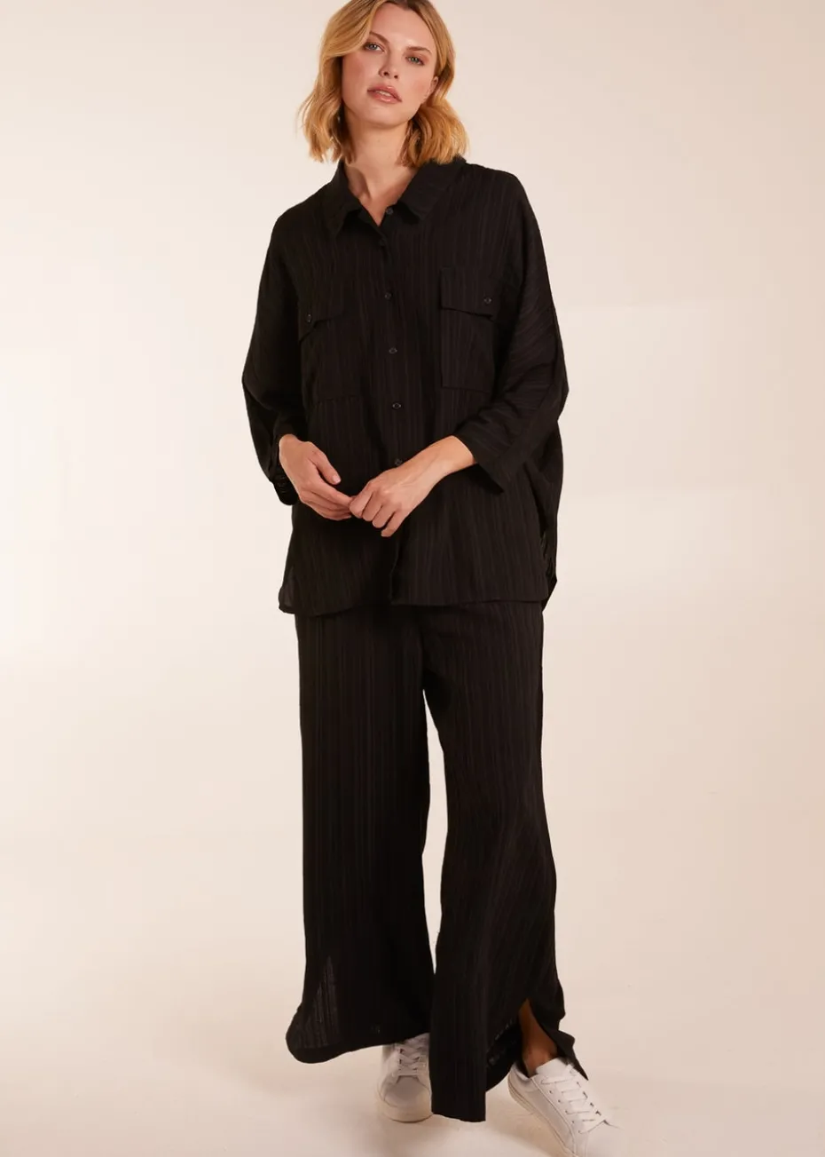Blue Vanilla Black Shirt & Trousers Set
