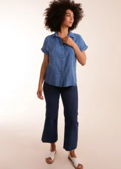 Blue Vanilla Blue Button Front Shirt