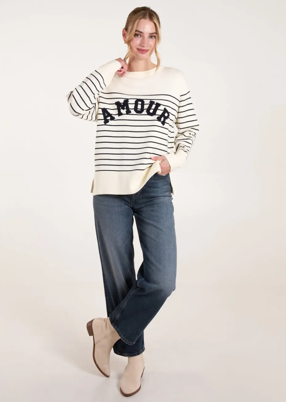 Blue Vanilla Ivory Amour Towelling Jumper
