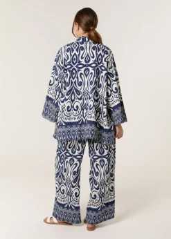 Blue Vanilla Navy Ornamental Two Co Ord Set