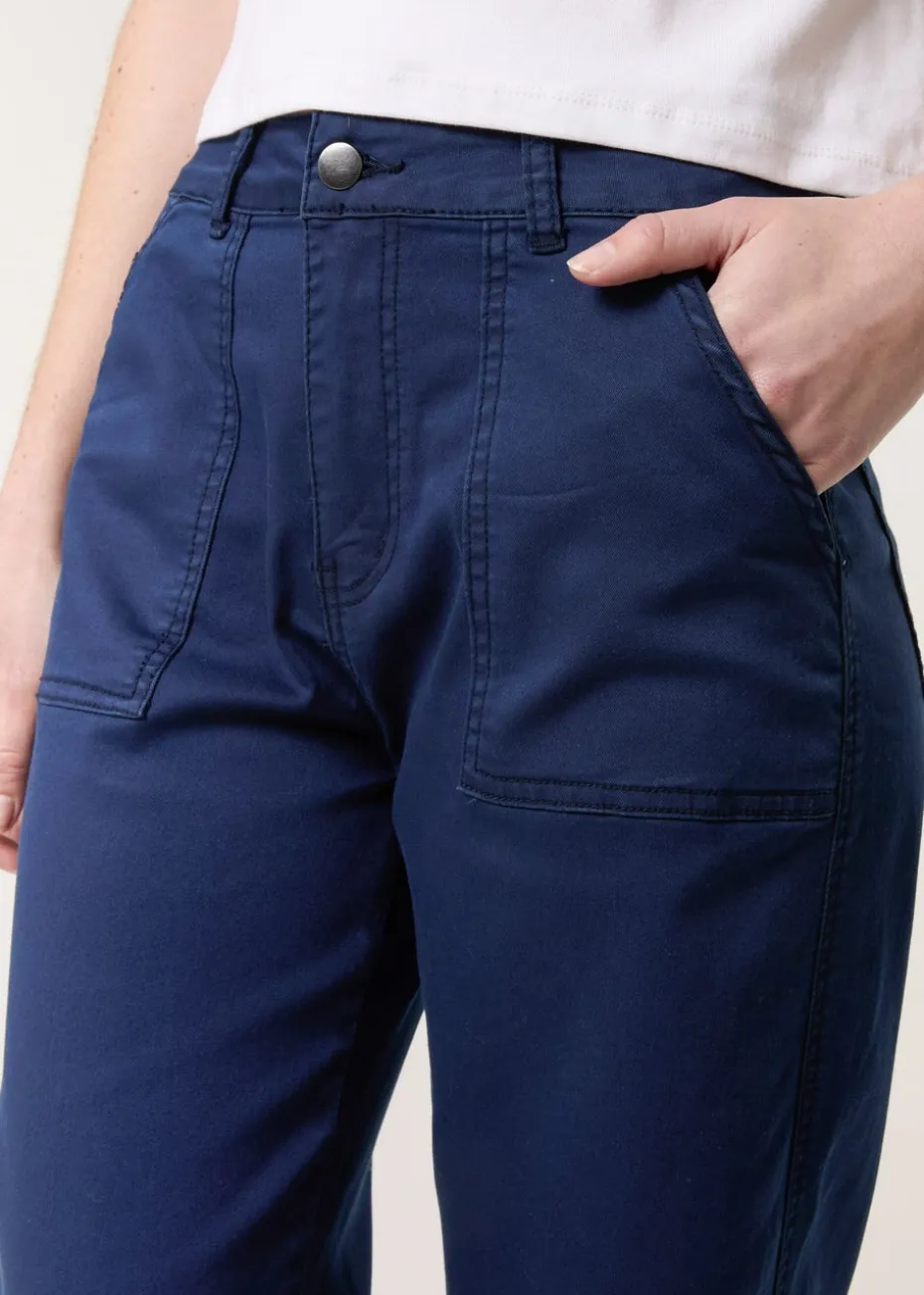Blue Vanilla Navy Wide Leg Pocket Trouser