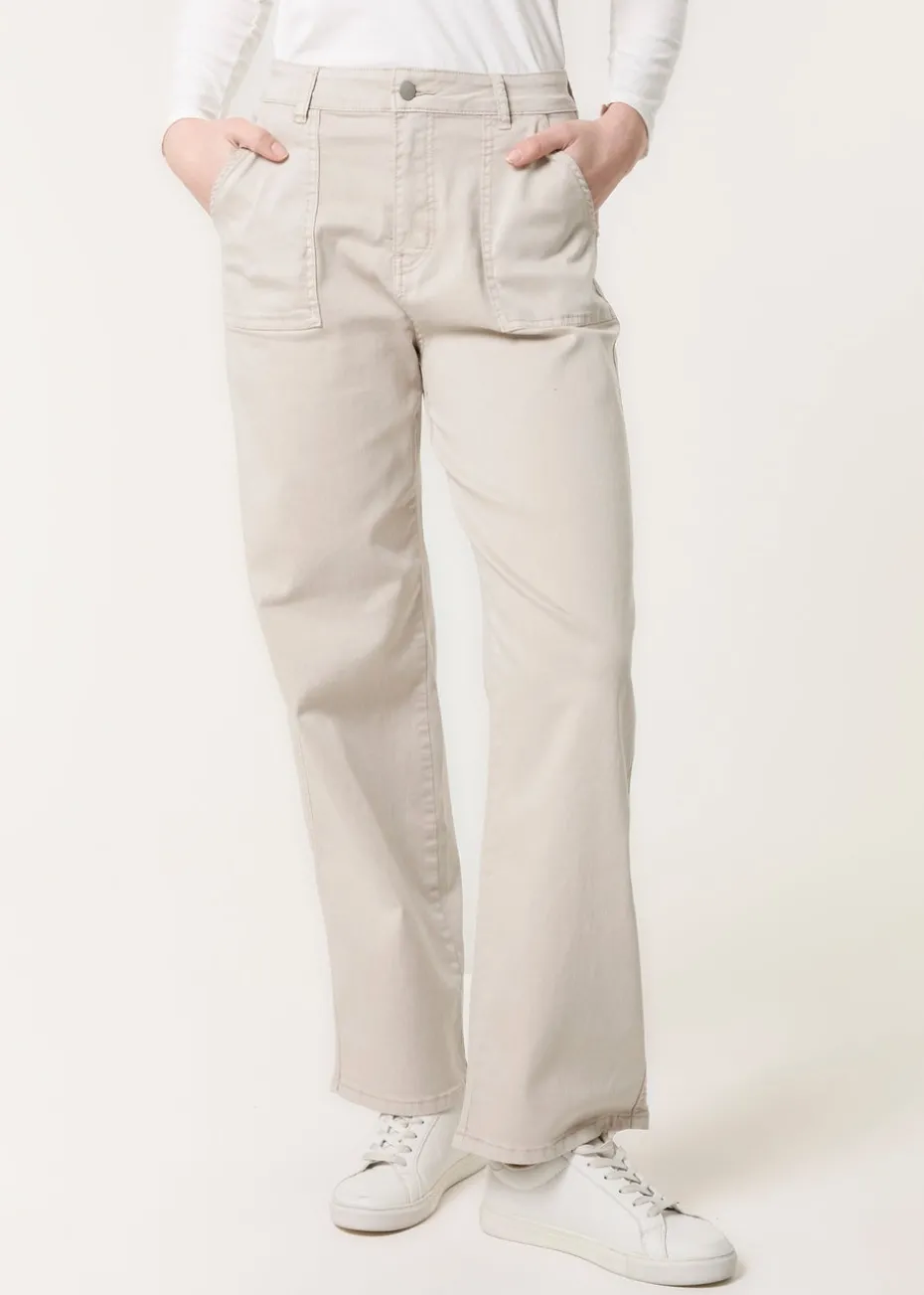 Blue Vanilla Sand Wide Leg Pocket Trouser