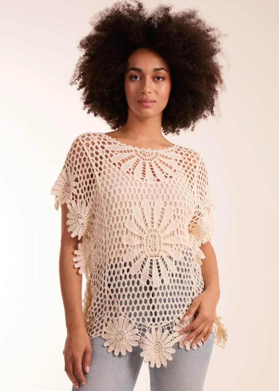 Blue Vanilla Stone Crochet Kaftan