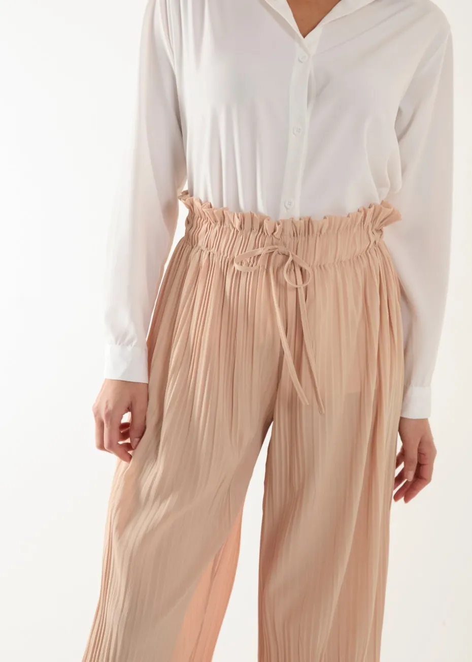 Blue Vanilla Stone Pleated Trousers