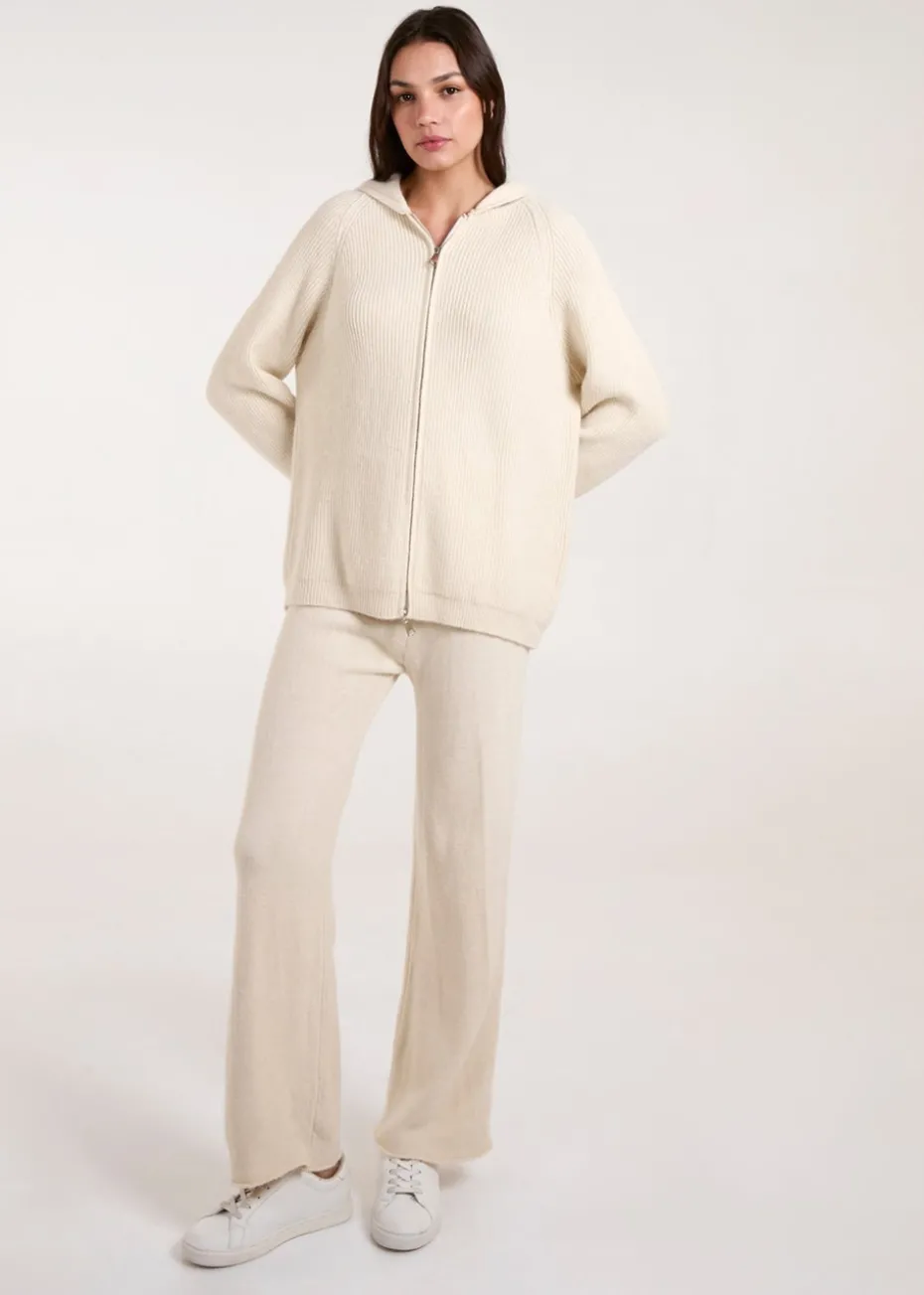 Blue Vanilla Stone Zip Front Hoodie Tracksuit Set