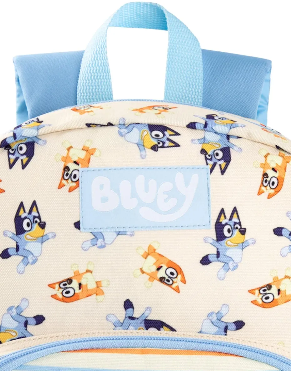Bluey & Bingo Printed Kids Beige/Blue Backpack