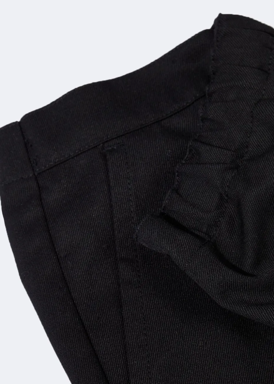Boys 2 Pack Black Pull On School Trousers (3-11yrs)
