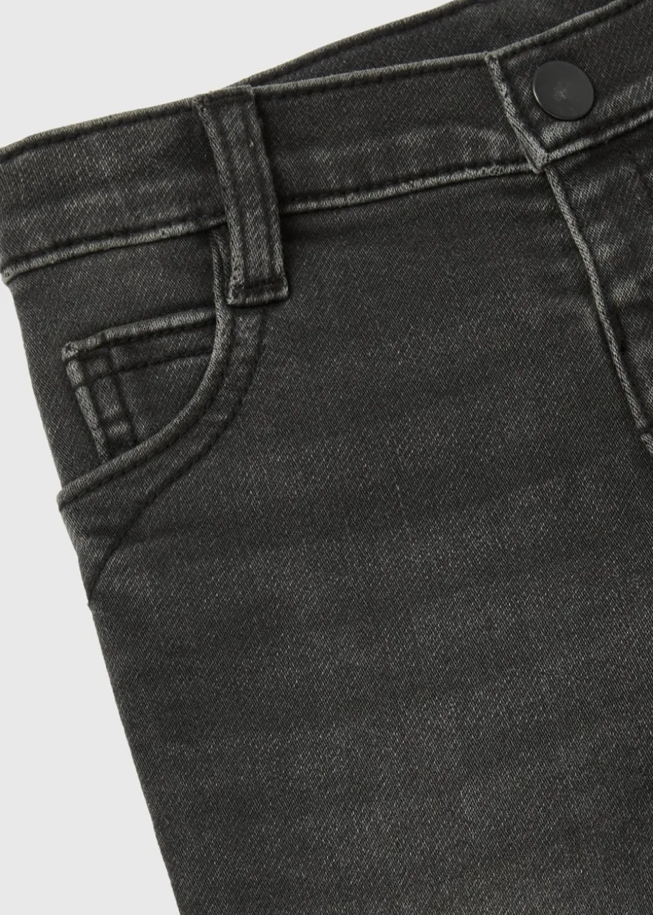 Boys Black Knitted Skinny Jeans (1-7yrs)