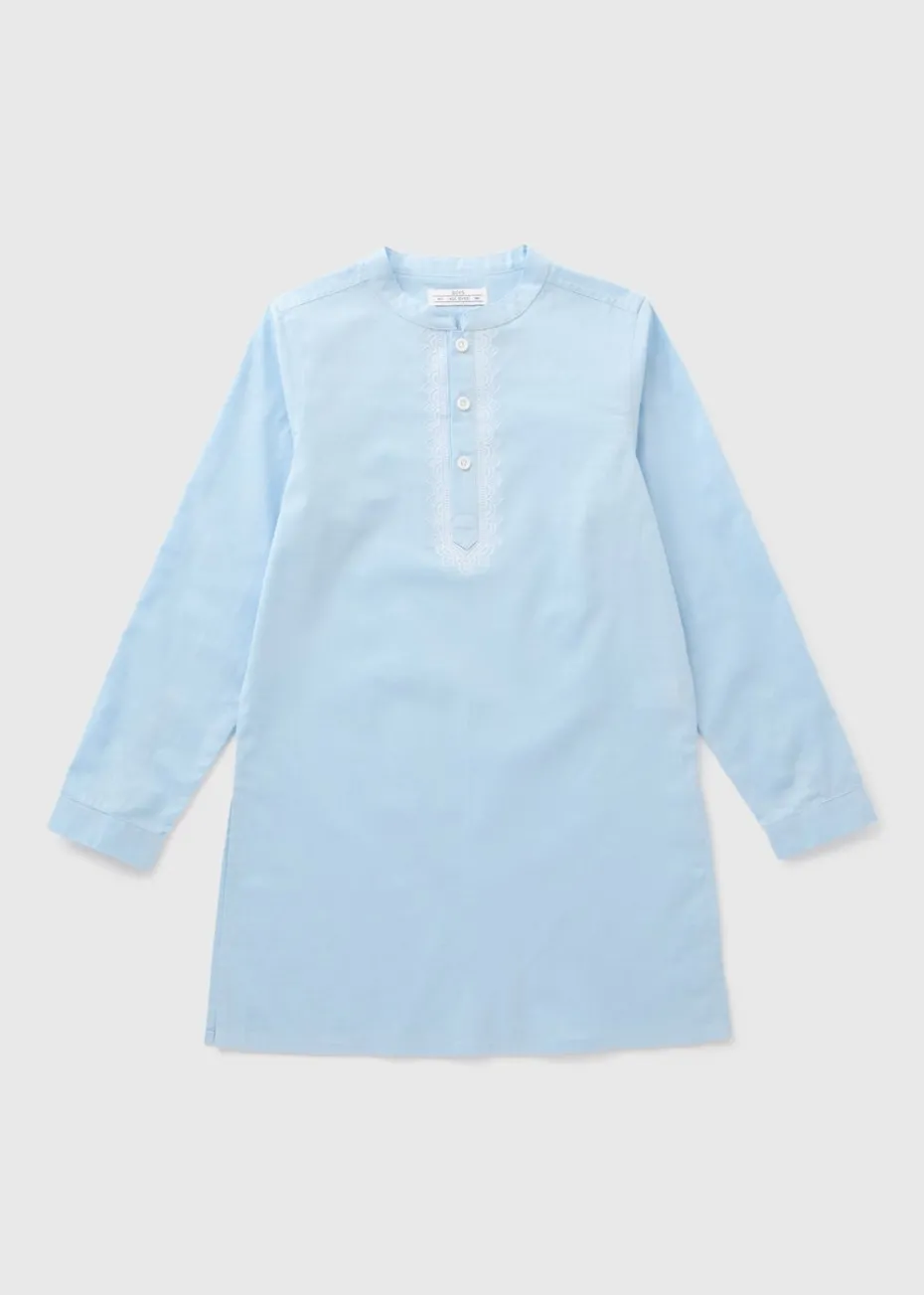 Boys Blue Kurta Shirt (7-15yrs)