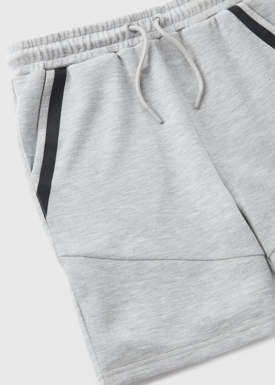 Boys Grey Sports Jogger Shorts (7-15yrs)