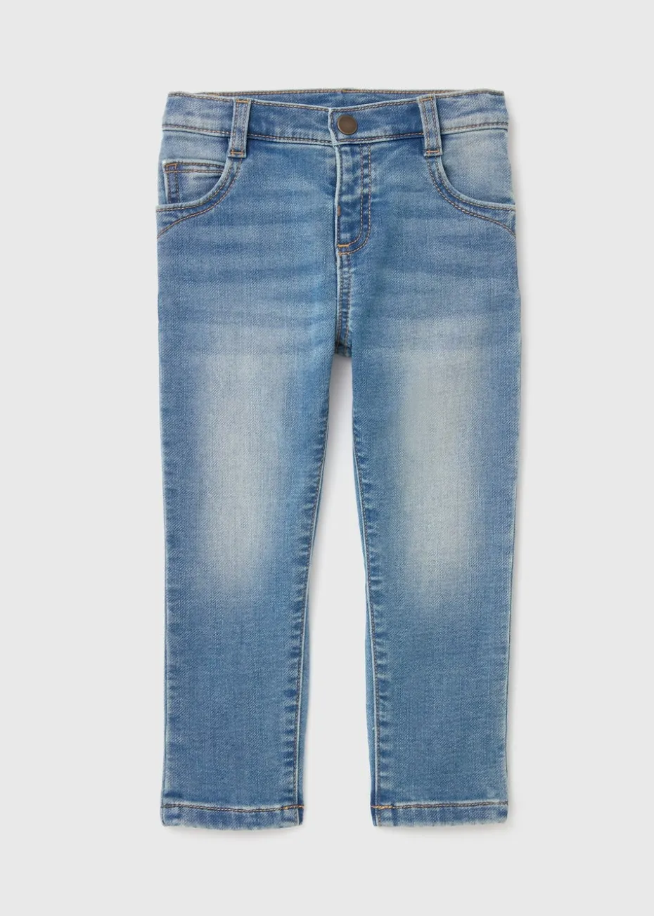 Boys Light Wash Knitted Skinny Jeans (1-7yrs)
