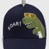 Boys Navy Dinosaur Hat (3-6yrs)
