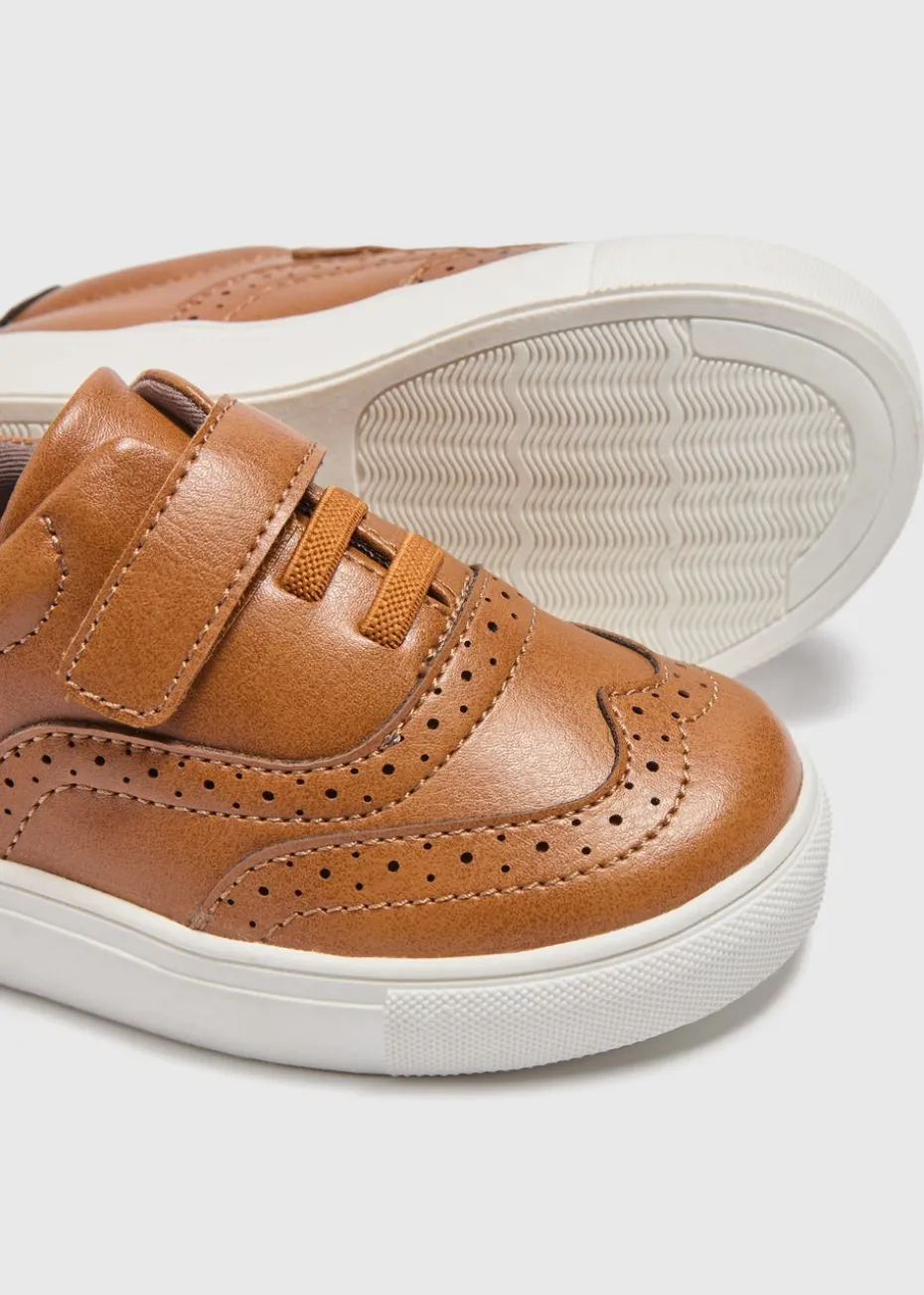 Boys Tan Casual Brogue Shoes (Younger 4-9)