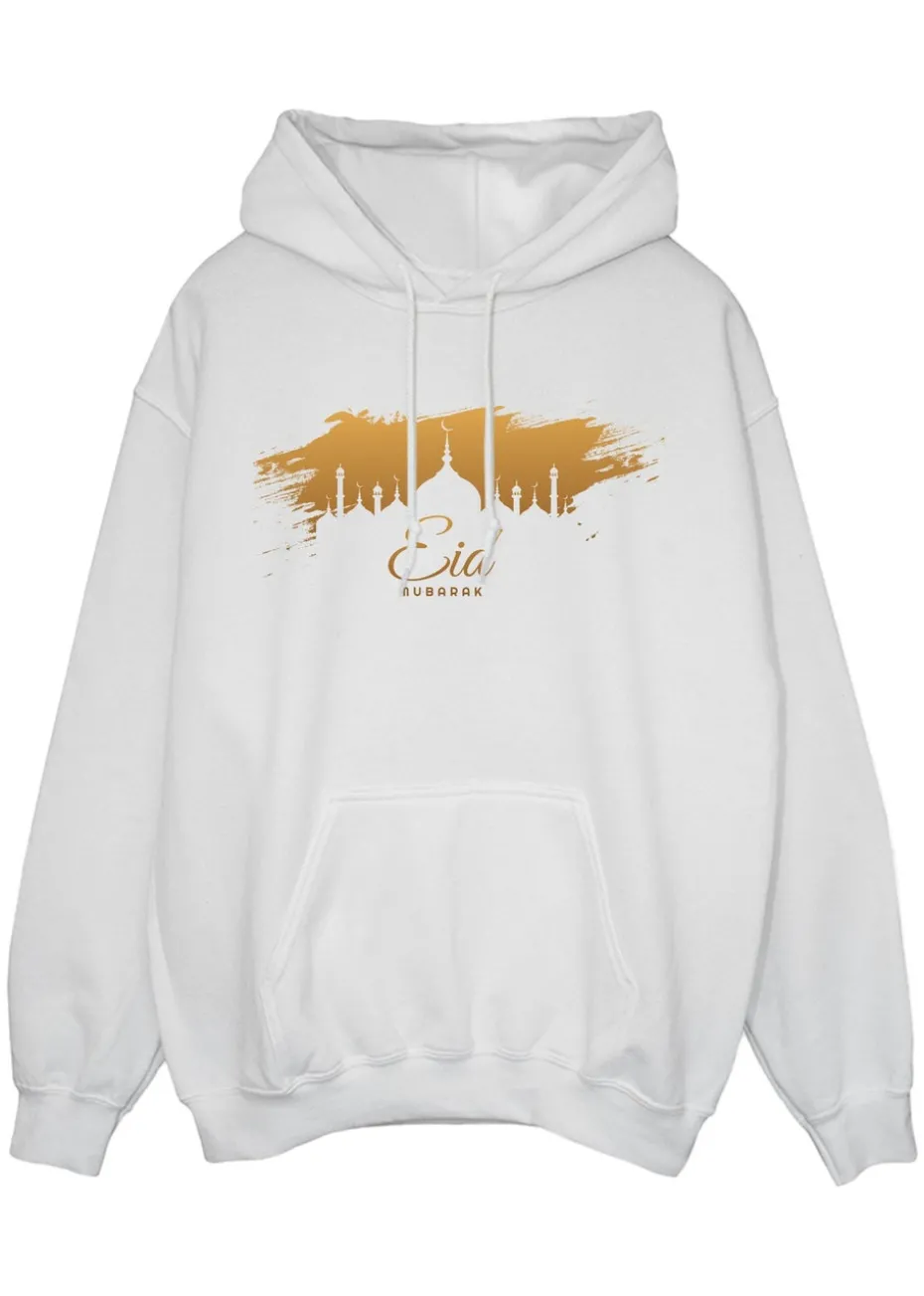 Brands In Eid Mosque Skyline White Hoodie