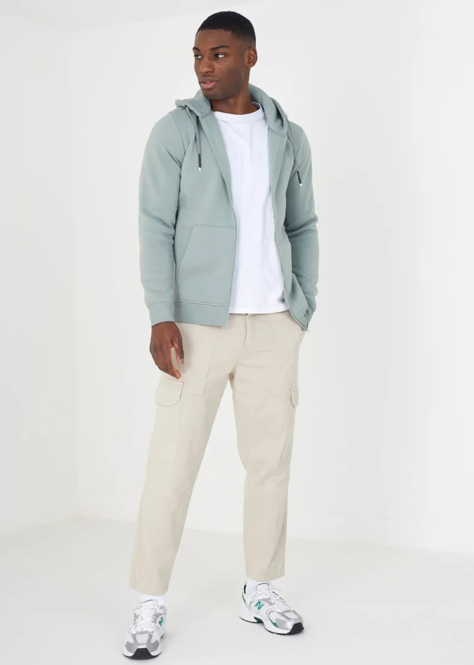 Brave Soul Green Zip Through Hoody