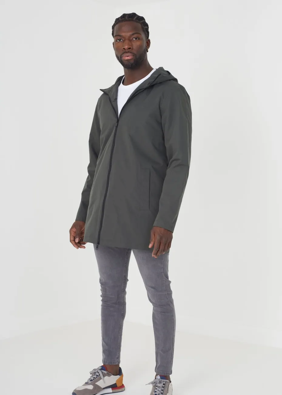 Brave Soul Khaki Zip Through Mac