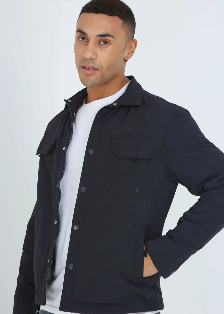 Brave Soul Navy Lightweight Shacket