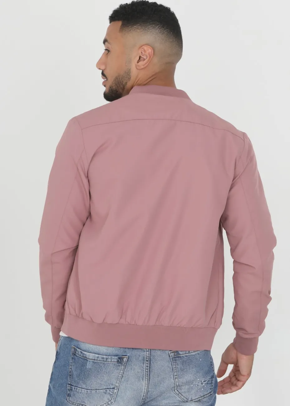 Brave Soul Pink Bomber Jacket