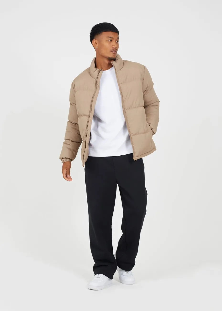 Brave Soul Stone Funnel Neck Padded Jacket