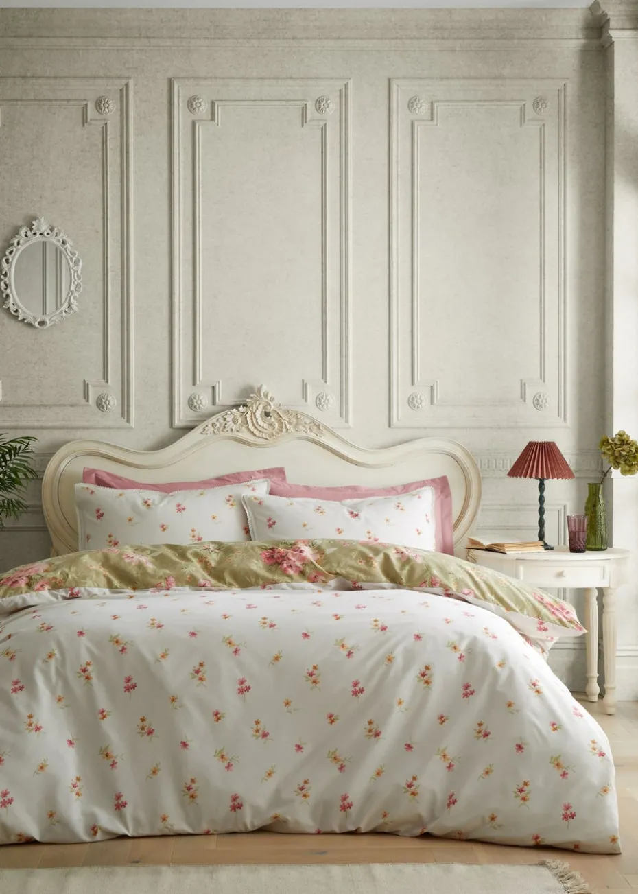 Bridgerton By Catherine Lansfield Penelope Floral Reversible Duvet Cover Set