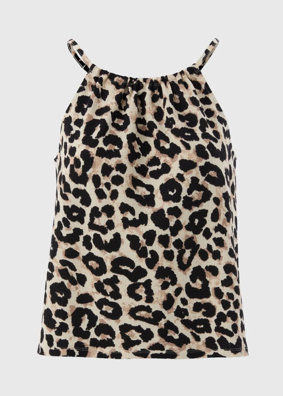 Brown Leopard Print Cami Top
