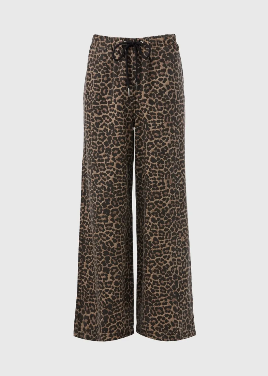Brown Leopard Print Comfort Fit Jeans