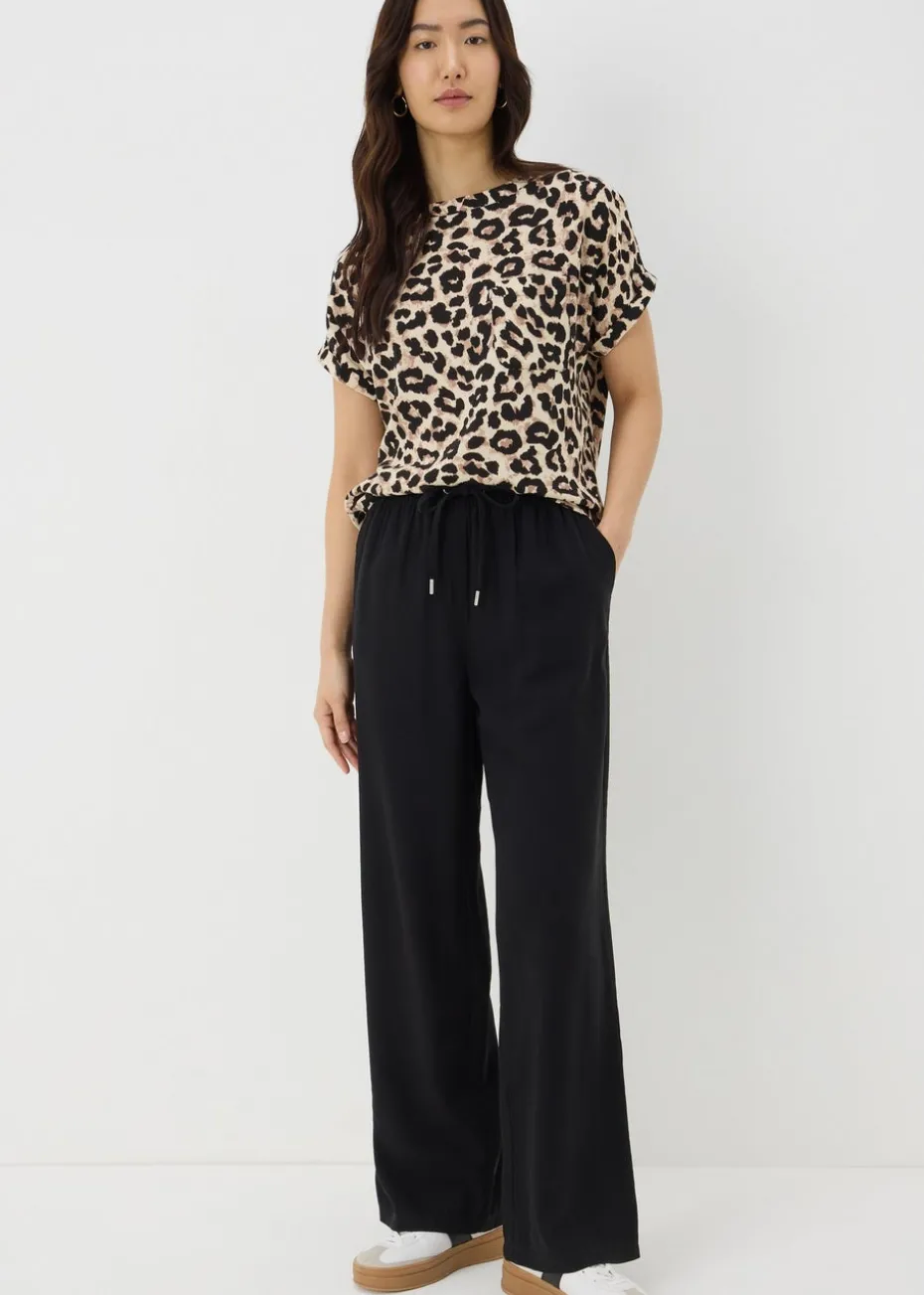 Brown Leopard Print Pocket Box Top