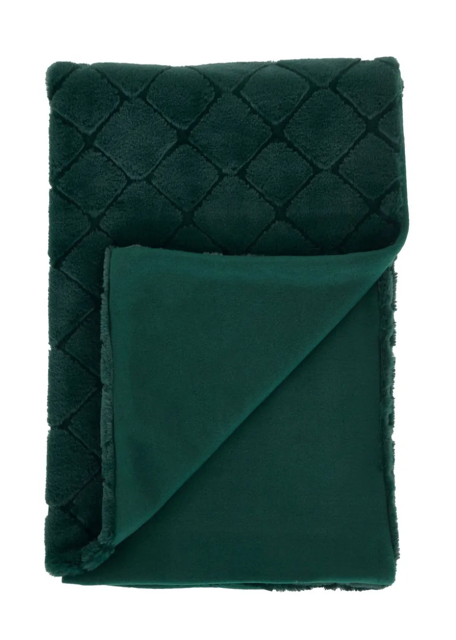 Catherine Lansfield Cosy Diamond Soft 130x170cm Blanket Throw