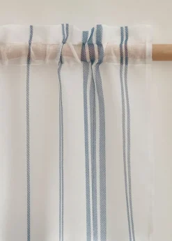 Catherine Lansfield Harbour Stripe lot Top Voile Curtain Panel
