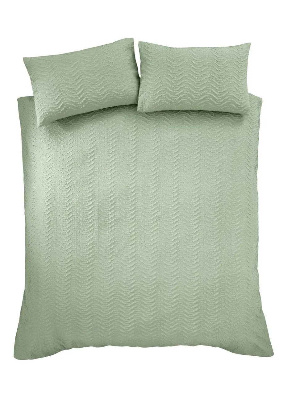 Catherine Lansfield Heatset Wave Duvet Cover Set